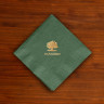 Designer Foil Cocktail Napkins - Hunter Green