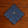 Designer Foil Cocktail Napkins - Navy