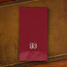 Designer Foil Guest Towels - with Monogram - Red