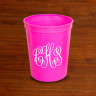 DYO Stadium Cups - with Monogram - Hot Pink