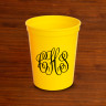 DYO Stadium Cups - with Monogram - Yellow