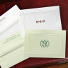 Embossed Border Designer Notes - with Monogram