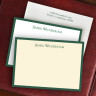 Hunter Green Wide Hand Bordered Cards