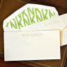 Initially Yours Slender Card - with Name