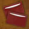 Leather Business Card Holder - Red