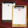 Aspen Memo & Wood Clipboard Set - Monogram