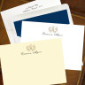 Designer Foil Icon Correspondence Cards - with Monogram