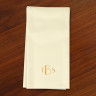 Ivory Foil Guest Towels - with Monogram