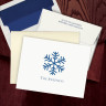 Prentiss Letterpress Fold Note -  Snowflake