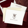 Prentiss Letterpress Fold Note -  Wheat Ring