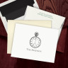 Prentiss Letterpress Fold Note -  Clock