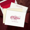 Prentiss Letterpress Fold Note -  Lobster