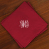 Caspari® Cranberry Dinner Napkins with Monogram
