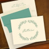 Laurel Wreath Fold Note - Ivory