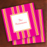 Merrimade Designer Paper Coasters - Pink Bold Stripes