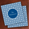 Merrimade Designer Paper Coasters - Navy Circles