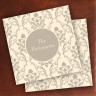 Merrimade Designer Paper Coasters - Taupe Damask