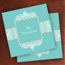 Merrimade Designer Paper Coasters - Aqua Damask