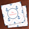 Merrimade Designer Paper Coasters - Stitched Anchors