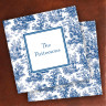 Merrimade Designer Paper Coasters - Navy Toile