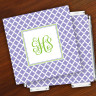 Merrimade Designer Paper Coasters w/Holder - with Monogram - Victorian Lattice