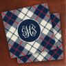 Merrimade Designer Paper Coasters - with Monogram - Plaid
