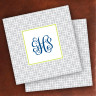 Merrimade Designer Paper Coasters - with Monogram - Silver Keystone