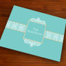 Merrimade Designer Paper Placemats - Aqua Damask