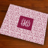 Merrimade Designer Paper Placemats - with Monogram - Wine Floral