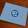 Merrimade Designer Paper Placemats - with Monogram - Navy Circles