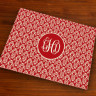 Merrimade Designer Paper Placemats - with Monogram - Wine Damask