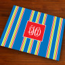 Merrimade Designer Paper Placemats - with Monogram - Navy Bold Stripe