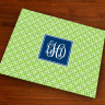 Merrimade Designer Paper Placemats - with Monogram - Lime Keystone