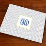 Merrimade Designer Paper Placemats - with Monogram - Silver Keystone