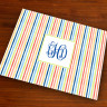 Merrimade Designer Paper Placemats - with Monogram - Beach Stripes
