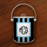 Merrimade Ice Buckets - with Monogram - Black Bold Stripe