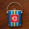 Merrimade Ice Buckets - with Monogram - Navy Bold Stripe