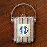 Merrimade Ice Buckets - with Monogram - Beach Stripes