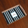 Merrimade Large Serving Tray - Black Bold Stripe