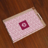 Merrimade Large Serving Tray - with Monogram - Wine Floral