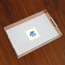 Merrimade Large Serving Tray - with Monogram - Silver Keystone