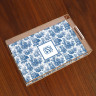 Merrimade Large Serving Tray - with Monogram - Navy Toile