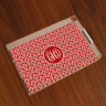 Merrimade Large Serving Tray - with Monogram - Wine Damask