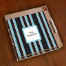 Merrimade Small Serving Tray - Black Bold Stripe