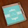 Merrimade Small Serving Tray - Aqua Damask