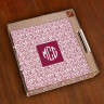 Merrimade Small Serving Tray - with Monogram - Wine Floral