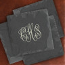 Slate Coasters - with Monogram